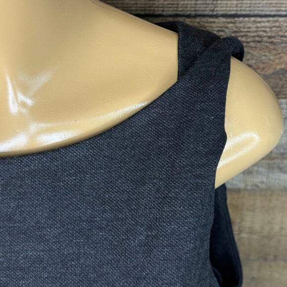 MM LaFleur The Lydia Dress Textured Ponte Sleeveless Charcoal Gray Size 14 NWT - Picture 2 of 13